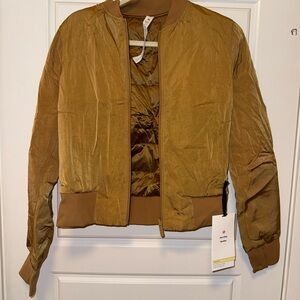 Lululemon Athletica Reversible Tan Bomber Jacket